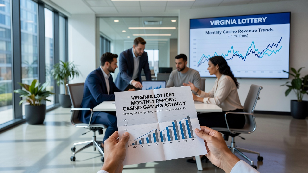 Virginia Lottery casino revenue and tax collection summary graphic