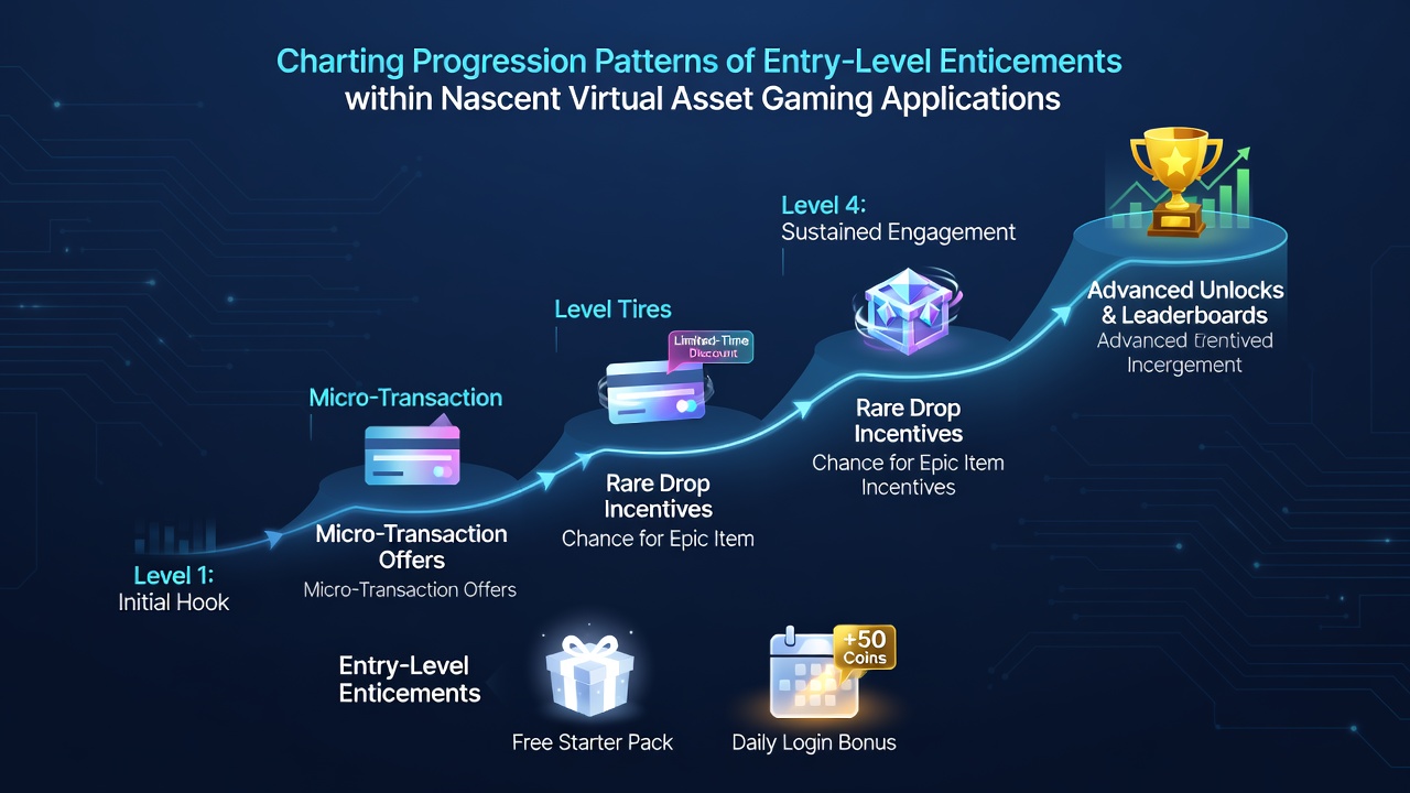Diagram illustrating milestone-based incentive advancement in crypto mobile gaming ecosystems